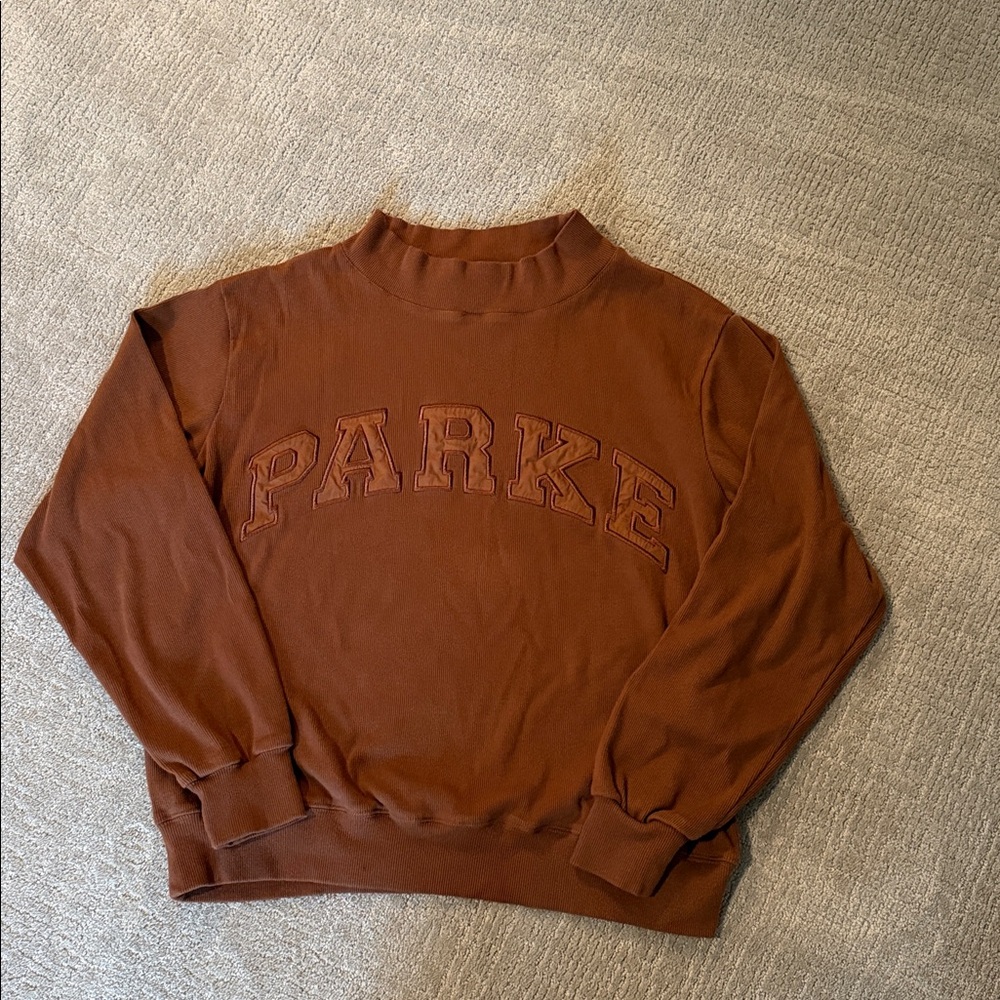 Parke ribbed mock neck